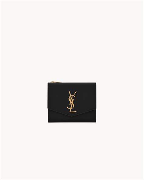 uptown compact wallet ysl|saint laurent uptown leather wallet.